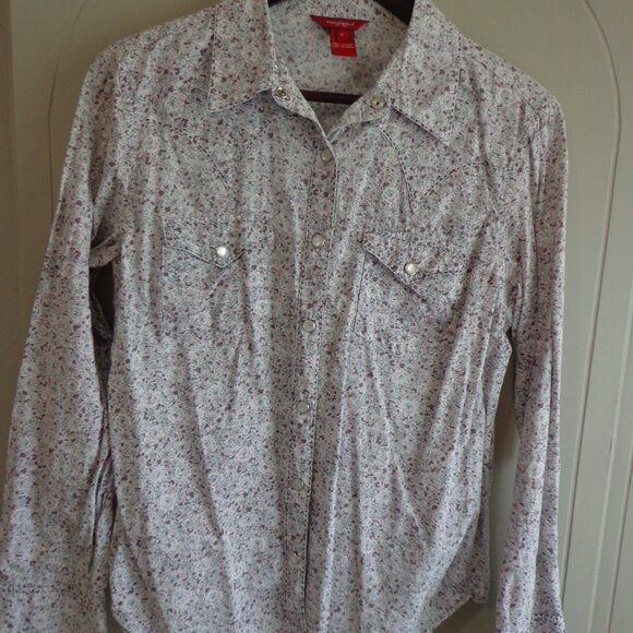 Sundance Western Shirt Women's 6 Snap Closure Floral Muted Light Colors - Picture 1 of 12